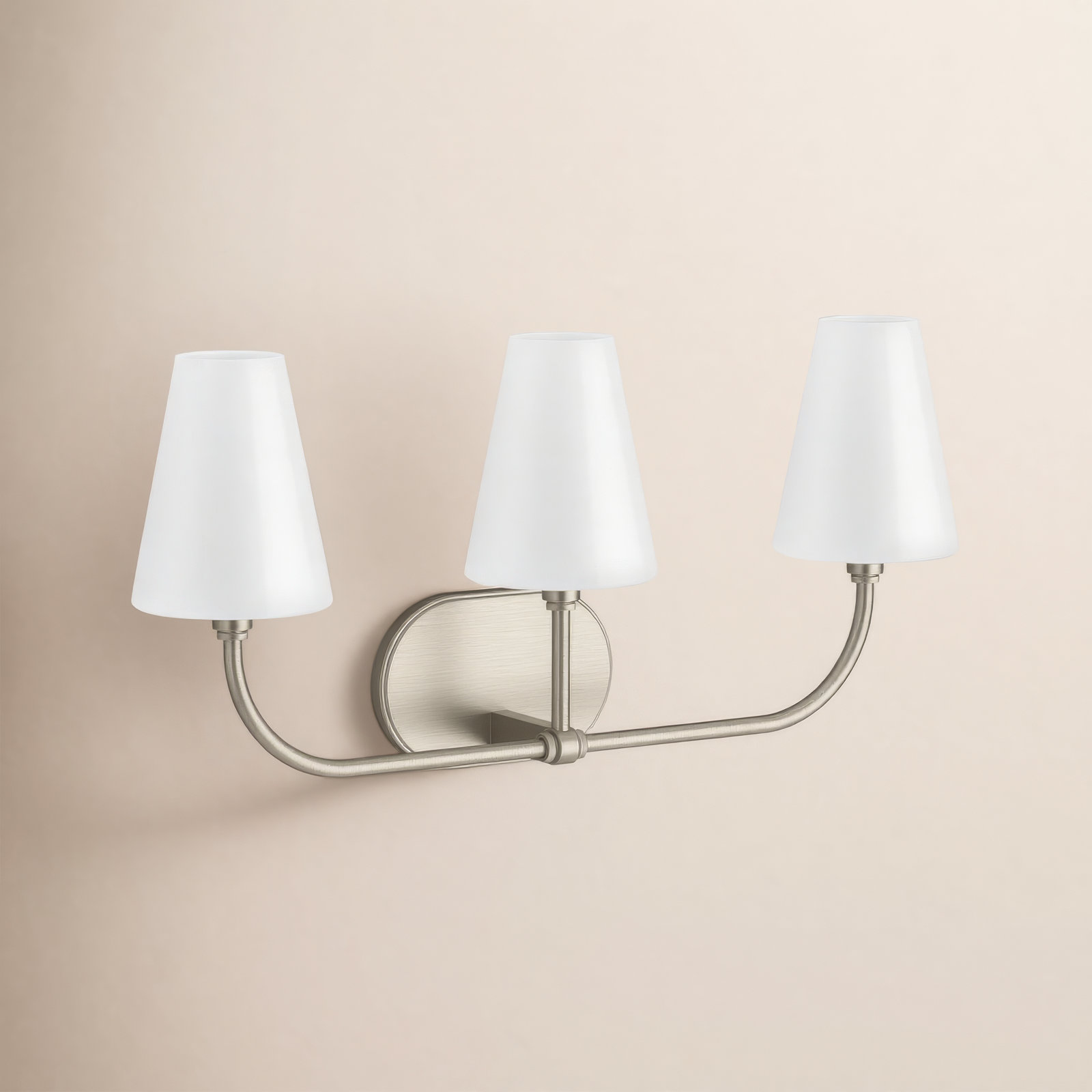 Kohler Kernen 3-Light Armed Sconce, Brushed Nickel