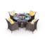 Padilla 4 - Person Wicker Patio Dining Set with Round Table , Cushions Included-2080997688-2080997695