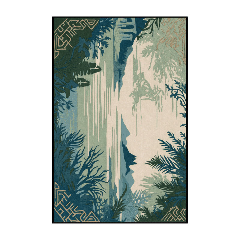 Serene Glyphs Rug, Rectangle 3' x 5'