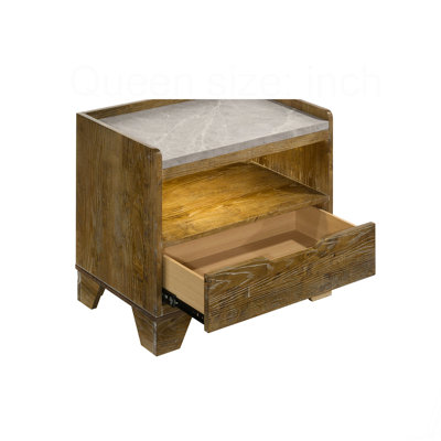 1-Drawer Nightstand with Integrated LED