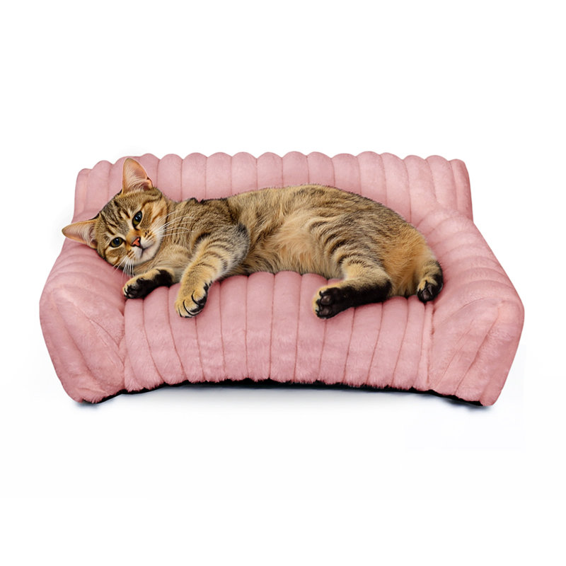 Canapé pour chat pour animaux de compagnie - Canapé-lit pliable pour animaux de compagnie à double couche, lit pour animaux de compagnie moyen et petit avec molleton en velours côtelé doux de qualité supérieure