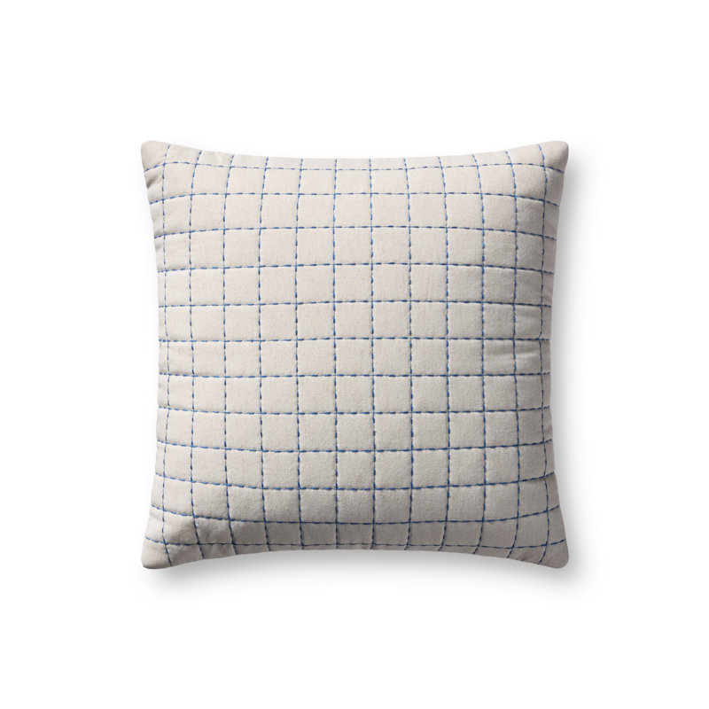 Magnolia Home by Joanna Gaines x Loloi Hattie Accent Pillow, Polyester, Square 18"