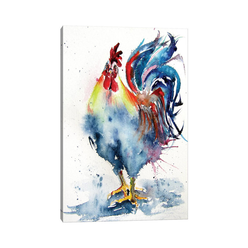 Rooster In The Yard IV by Anna Brigitta Kovacs - Wrapped Canvas Print, 66.04 cm H x 45.72 cm W x 1.91 cm D