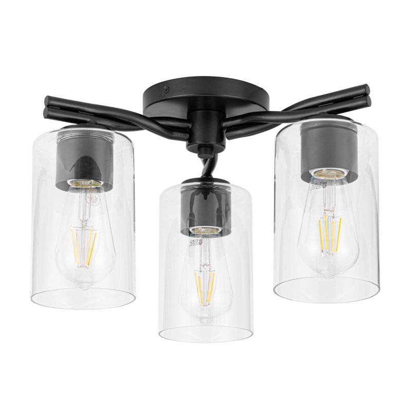 Luminaire d'intérieur semi-encastré Lantier avec verre transparent