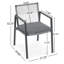 Ensemble de salle à manger d'extérieur, ensemble de 6 chaises de salle à manger en aluminium