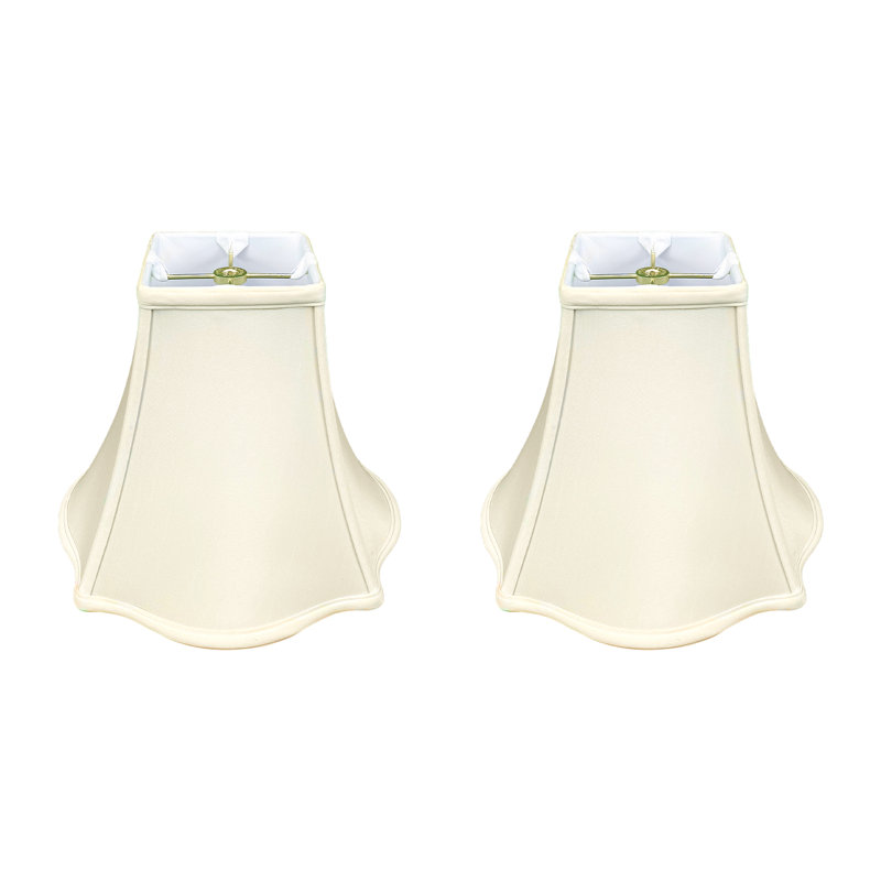 Abat-jour cloche en soie / shantung (Uno), Coquille d'oeuf, H 8,5 po x l 10 po x P 10 po