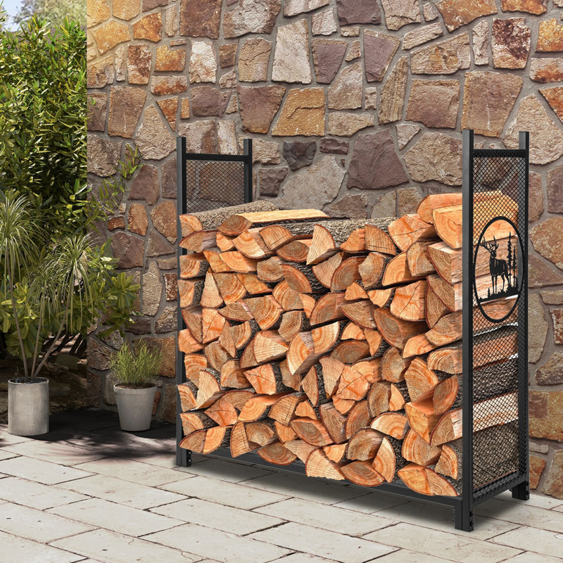 121cm W Metal Log Rack