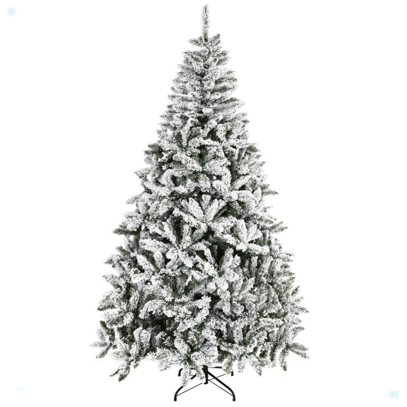Grand arbre de Noël artificiel enneigé enneigé