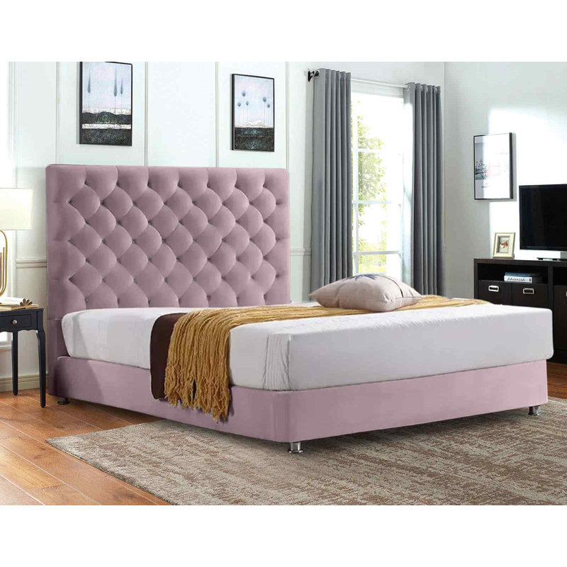 Upholstered Bed, Single (3'), Pink