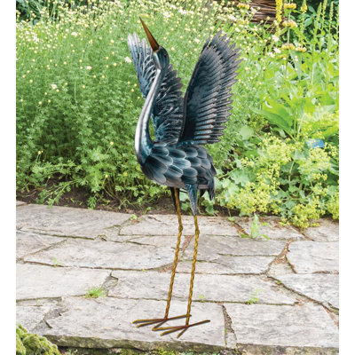 Statue d'oiseau en métal pour jardin