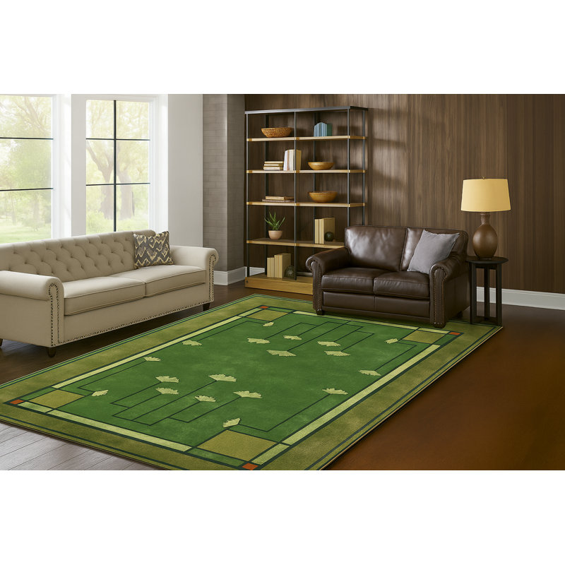 Crafters & Weavers Arts and Crafts Collection Area Rug Ultra Soft Washable Rug, Non Slip, Indoor, Stain Resistant Rugs for Living Room Bedroom Vintage Home Decor (5.7' x 7.8')