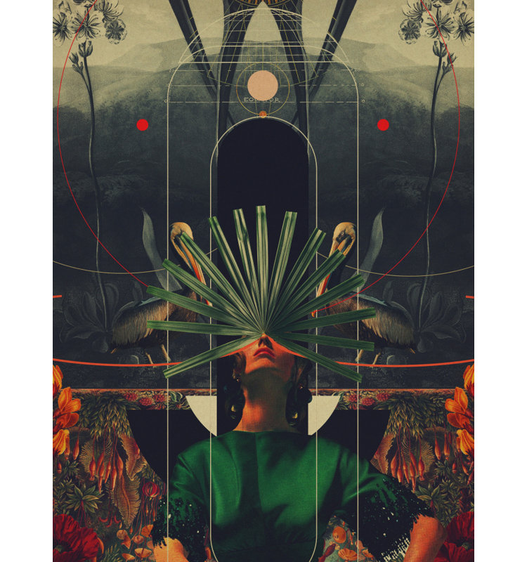 She Saw the Equator by Frank Moth — Figurative Wall Art, 32 × 48, Framed Print, White