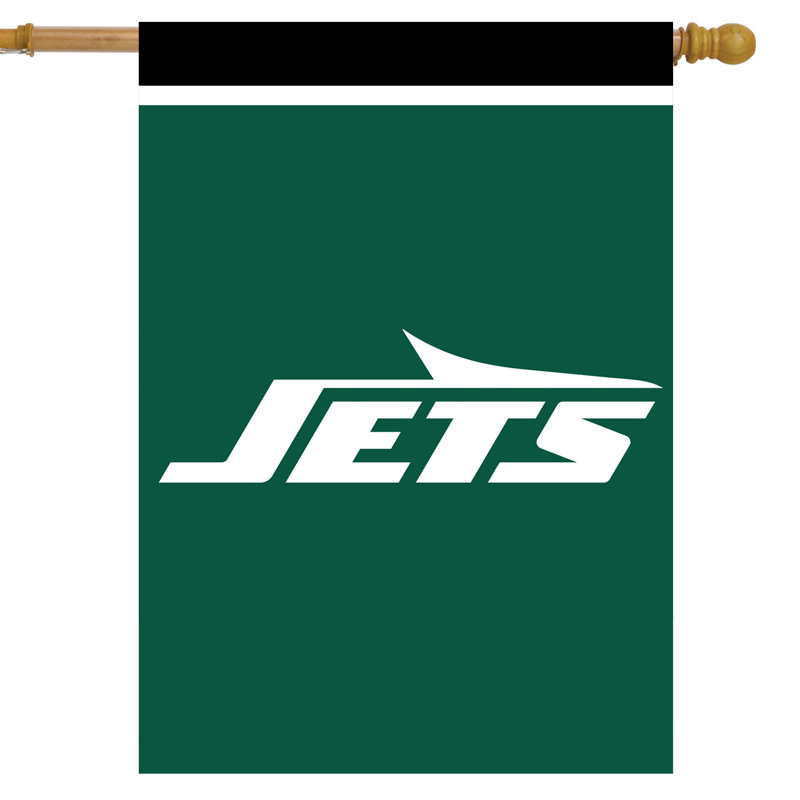 Drapeau de la New York Jets NFL Licensed House, Vert / blanc / noir, Jets de New York