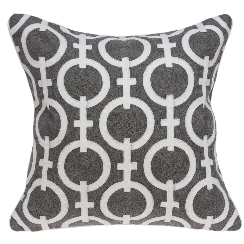Coussin décoratif carré en coton 20 po Parkland, Polyester/ bourre en polyester