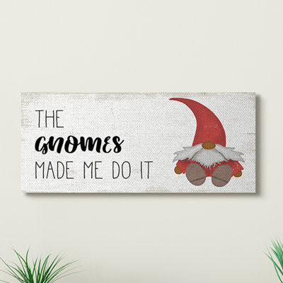Reproduction d’art textuel « Garden pun gnomes made me do it » par Daphne Polselli