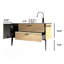 Meuble-lavabo autoportant 48 po avec évier, sans drain, sans robinet ni armoire d'appoint, 48 po