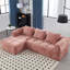 Canapés modulaires, en L, avec méridienne moderne, 98,4 po pour le salon et les appartements, poches latérales encastrées, sans assemblage requis | Chenille | Standard