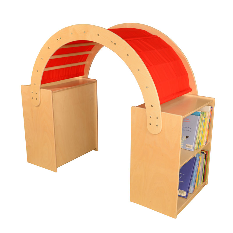 Lit de hideaway avec rangement, rouge