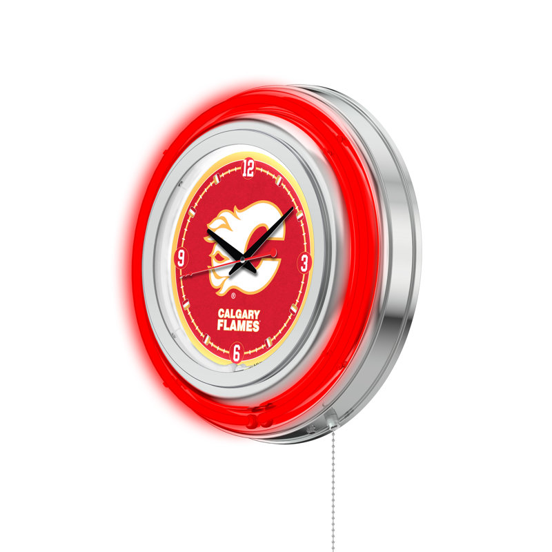 Horloge murale 15" nhl, Calgary Flames