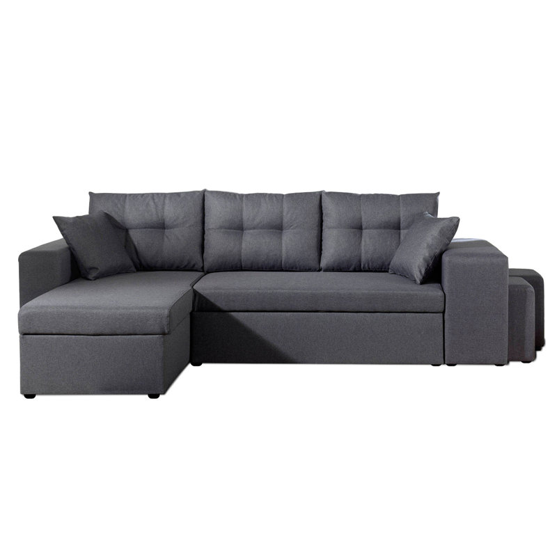 4 Seater Sofa Bed, Grey