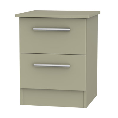 Fully Assembled Lyman 2 Drawer Bedside Table