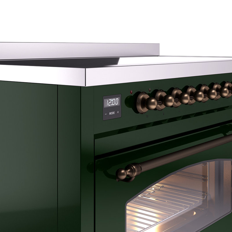ILVE Nostalgie II 48 in Induction Range, Emerald Green/Bronze