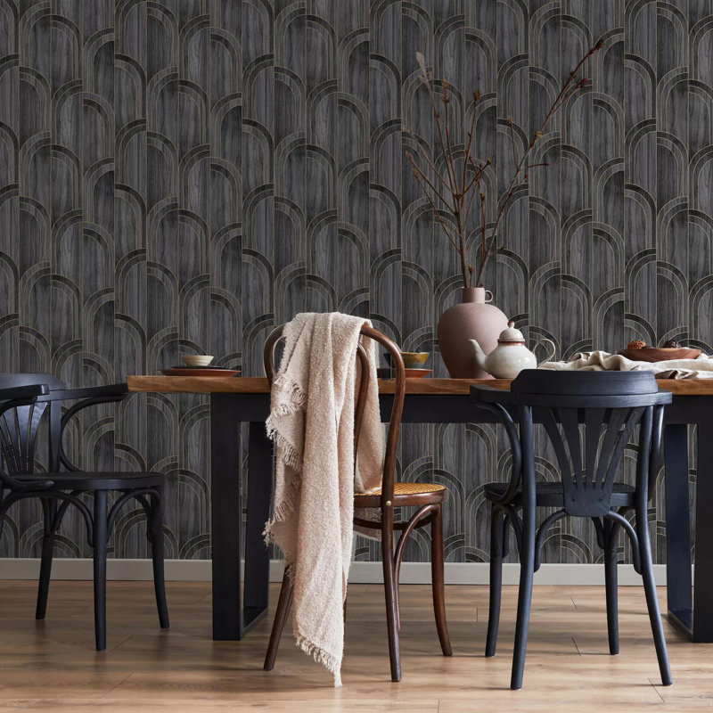 10cm x 52cm Matte Wallpaper Roll, Black