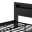 Structure de lit plateforme avec tête de lit à DEL avec rangement et 2 USB, grand rangement sous le lit-1822128142-1822128129
