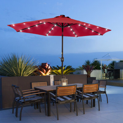 Jamieson 108'' Lighted Tilt Market Umbrella