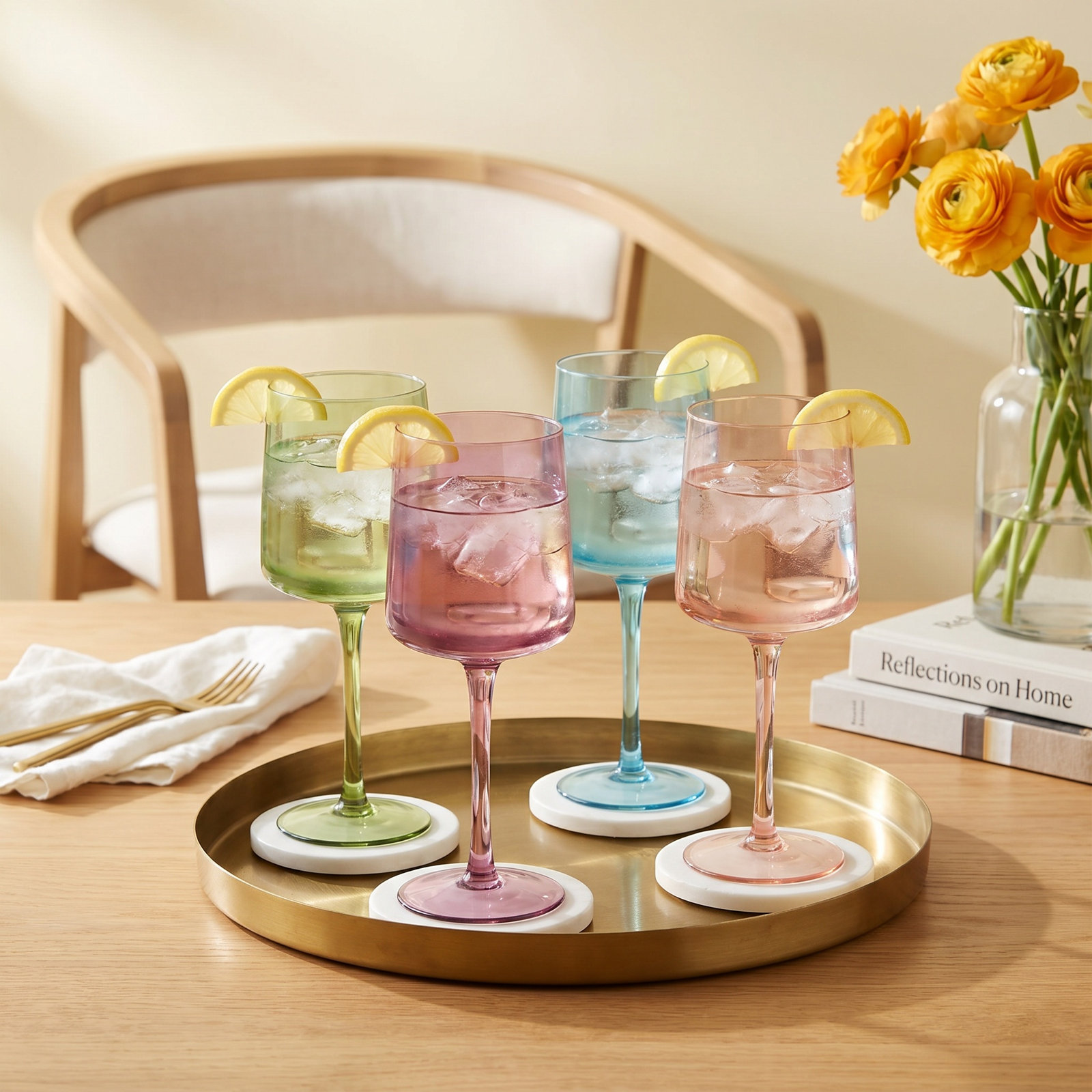 Orland Red Wine Glass, Green/Red/Blue/Pink