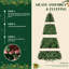 Arbre de Noël artificiel pré-éclairé avec lumières DEL changeantes de couleur - vert Noël, assemblage facile, branches articulées et support en métal robuste-1150373511