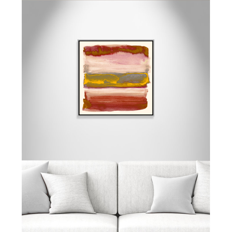 Imprimé «Yellow Sky II» par Nan, Argent, H 25,5 po x l 25,5 po