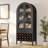 71" Tall Arched Bar Cabinet With Detachable Wine Rack, Storage Display Cabinet, Farmhouse Storage Bookcase-2001348664