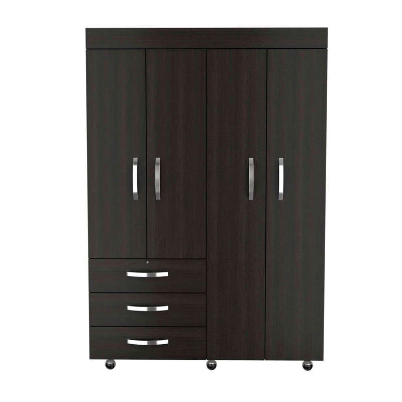 Armoire 3 tiroirs wengé noir