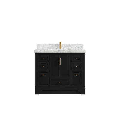 Alys 42'' Single Bathroom Vanity with Marble Top