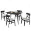 Ensemble de salle à manger 5 pièces avec 4 chaises rembourrées-1789121987-1789122009