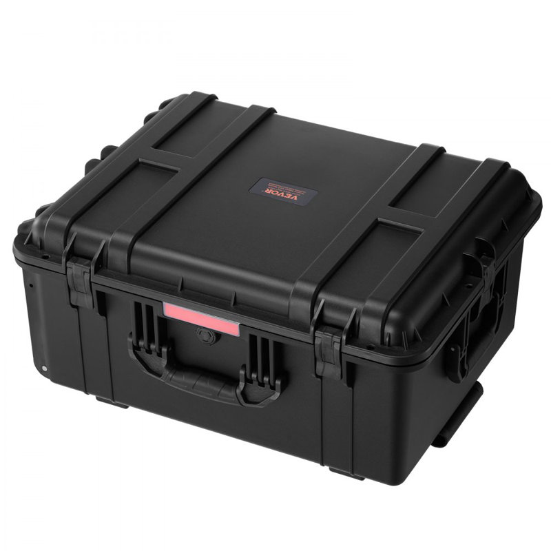 Weatherproof Hard Case, Heavy Duty Protective Dry Box Case with Pre-Cut Foam, Wheels & Retractable Pull Handles for Travel, Hunt, Military, Tactical, IP67 Waterproof Case for Cameras(63x50x32)