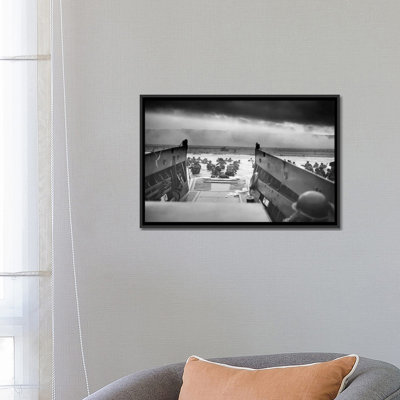 « wwii photo of american troupes bientôt omaha beach », reproduction de photo sur toile