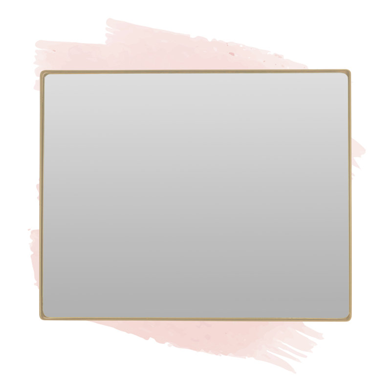 Miroir mural Kye 30x30, 30" x 30", Doré