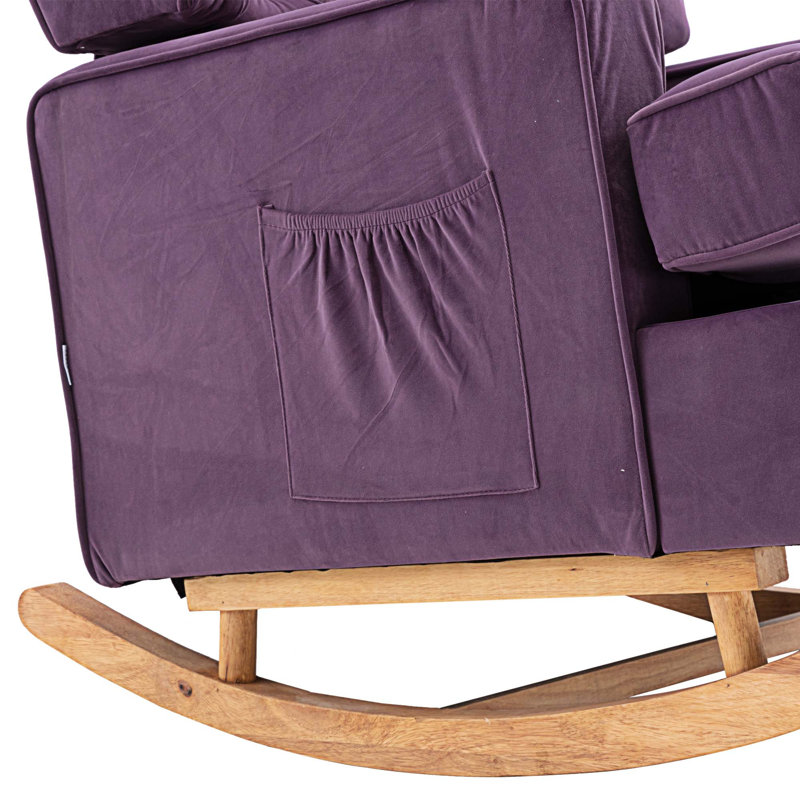 Chaise berçante Abhimanyu, Polyester mauve