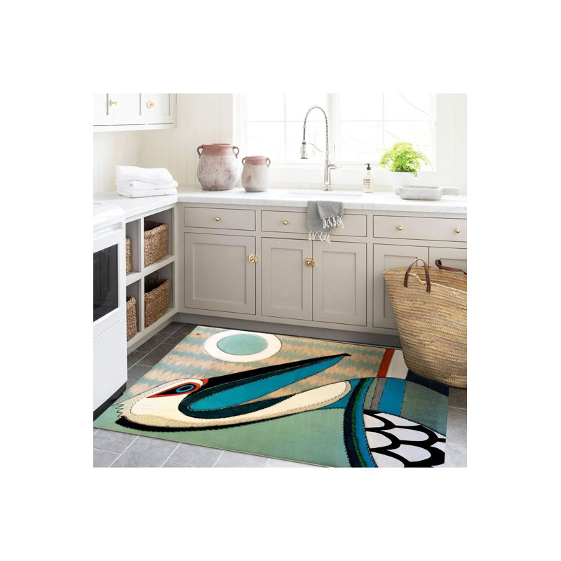 Tapis décoratif lavable à la machine Sun, Sous-tapis rectangulaire 5 pi 1 po x 7 pi 7 po inc