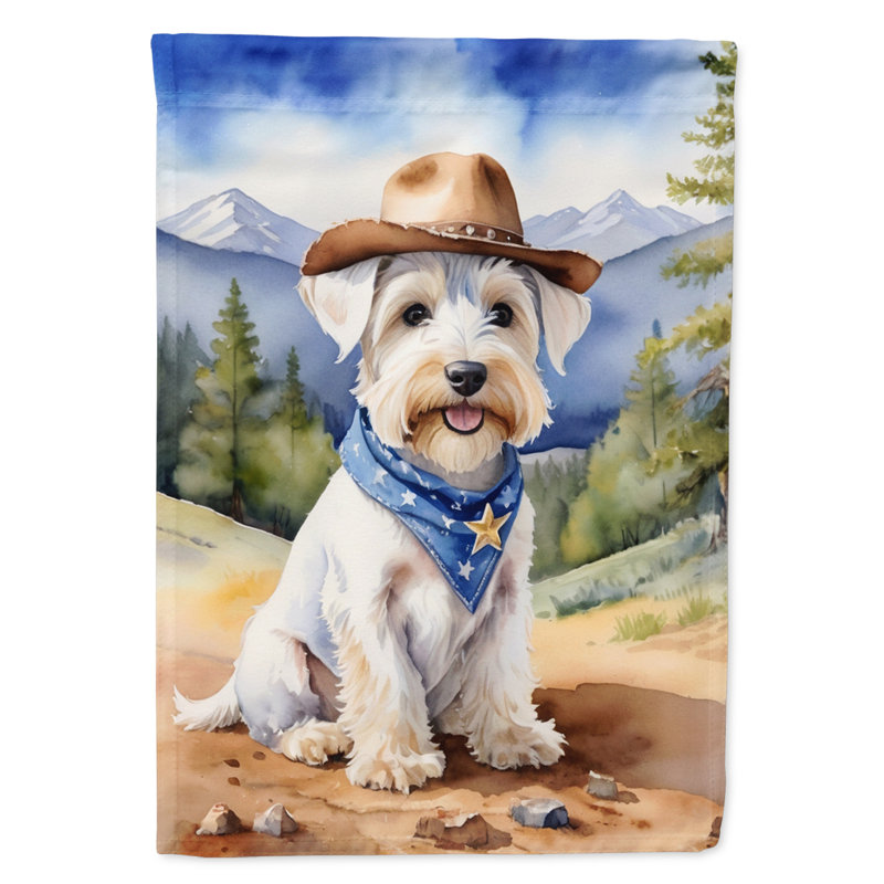 Drapeau Cowboy Welcome Garden, Sealyham Terrier