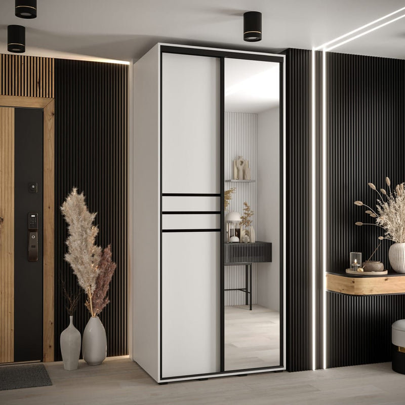 Cannes XI 2 Door Glass Steel Wardrobe