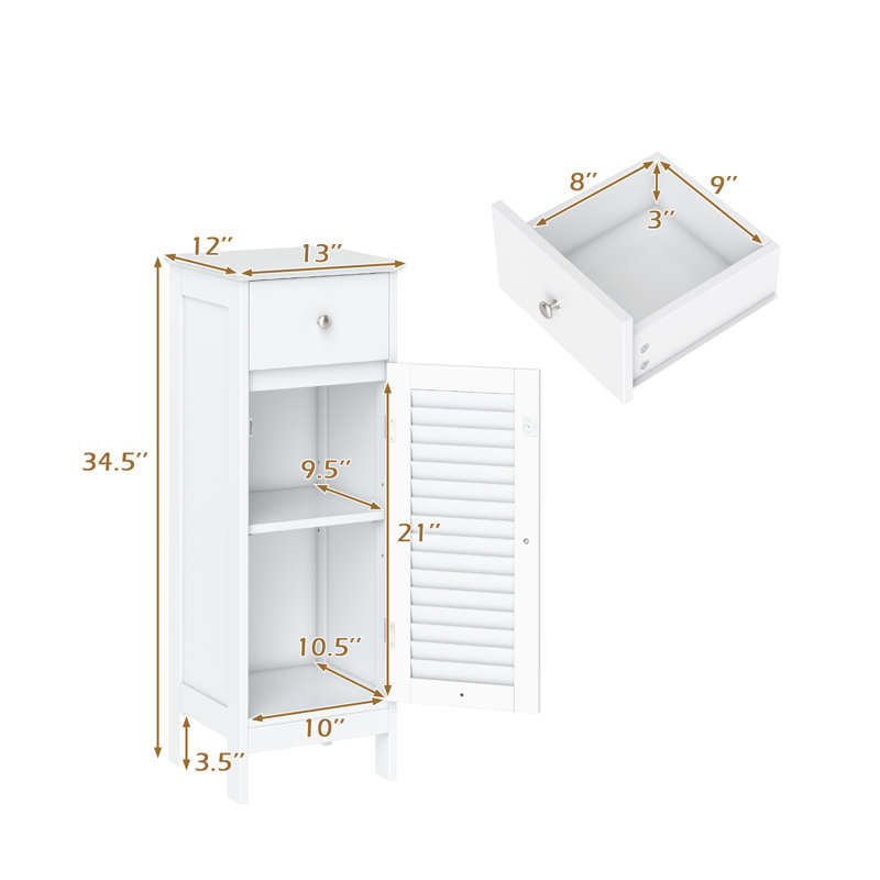 Alydia Freestanding Linen Cabinet, White