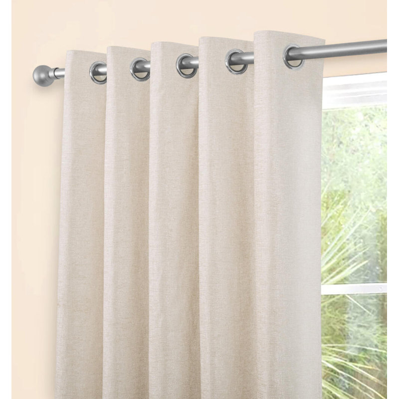 Amberley EARTH EYELET THERMAL, Natural, 168cm Width x 229cm Drop