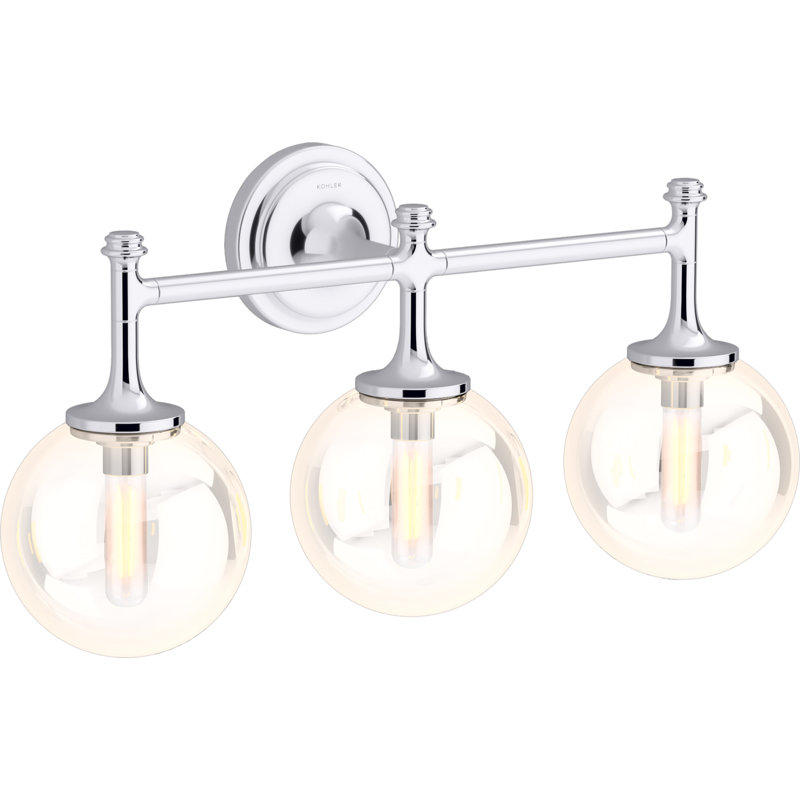Bellera 3-Light  Flush Mounted Sconce, Polished Chrome