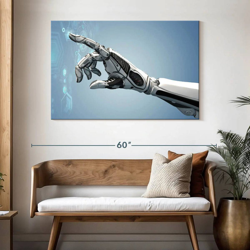 Kelan Futuristic Robot Arm, 32" H x 48" W
