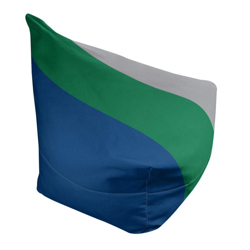 Sac de pois classique, H 30 po x l 27 po x P 27 po, Céruléen / vert / gris froid