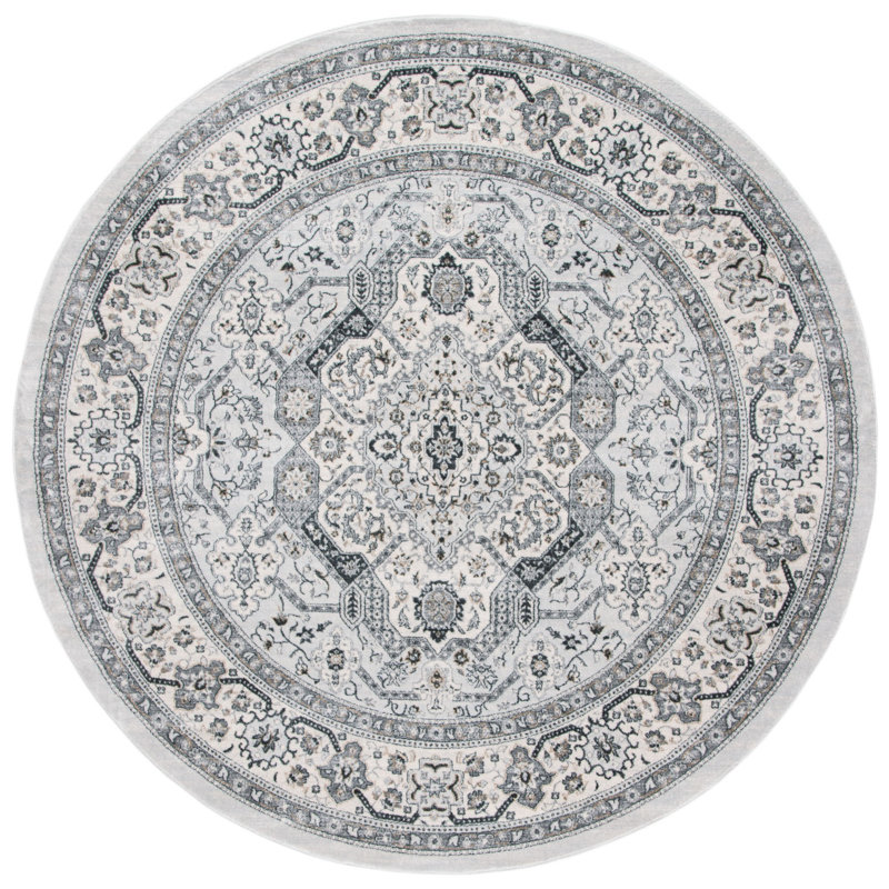 Gurseese Performance Oriental Rug, Round 6'7"