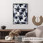 Impression florale noire et blanche-178094406